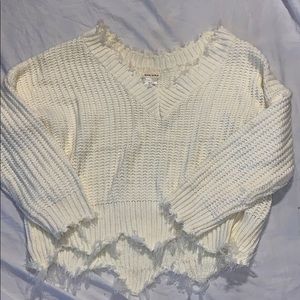 Frayed sweater